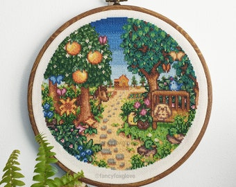 Cross Stitch Pattern - Summer in the Valley - Instant Digital PDF Download