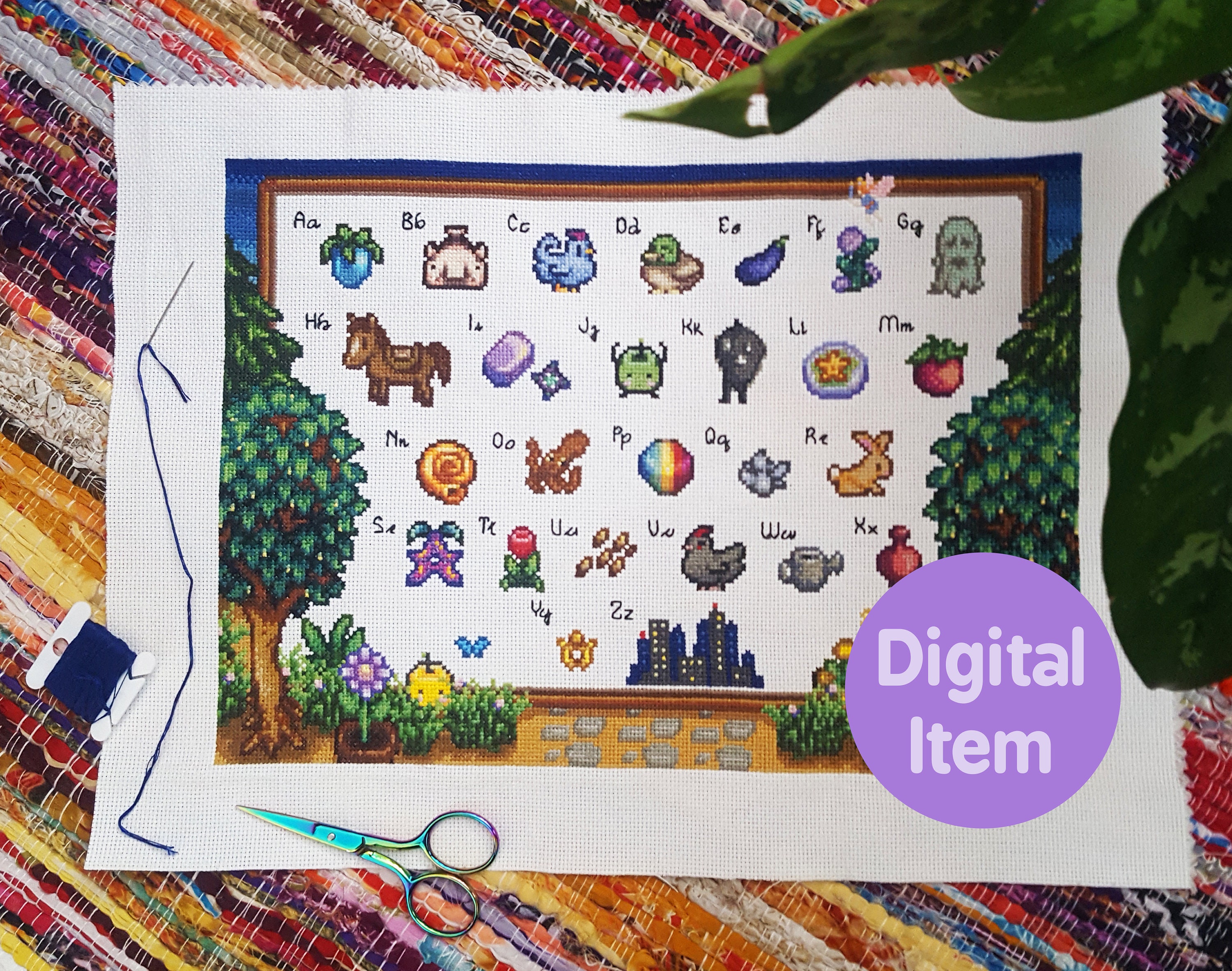 Cross Stitch Pattern Stardew Valley A to Z Instant Digital Etsy. 