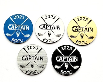 Personalised Custom Monogram Name Golf Ball Marker Great Birthday, Christmas or Father&#39;s Day Gifts For Golfers
