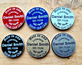 Personalised Custom Hole in One Golf Ball Marker - Aced It