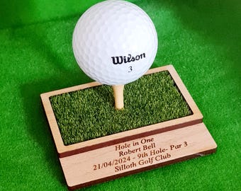 Golf Ball Display Stand Personalised Base Hole in One Club Champion Competition Prize Gift Nearest Pin Putting Longest Drive
