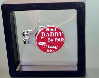 Golf Ball Marker For Dad, Mum, Uncle, Brother, Stepdad, Daddy, Grandad, Papa, Christmas Gift For Golfers Best Dad by Par