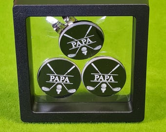 Personalized Golf Ball Marker Set, Hat Clip, Father's Day Gift