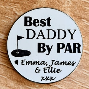 Marcador de pelota de golf para papá, papi, abuelo, papá, cumpleaños, regalo de Navidad para el día del padre para golfistas, el mejor papá de Par Disponible en 5 colores