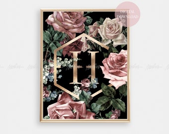 Digital Illustration House of Roses 1 Wall Art Print Affiche