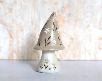 Hand Sculpted Clay Mushroom Ornament