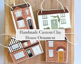 Handmade Custom House Clay Ornament | Personalised House Decoration 2024