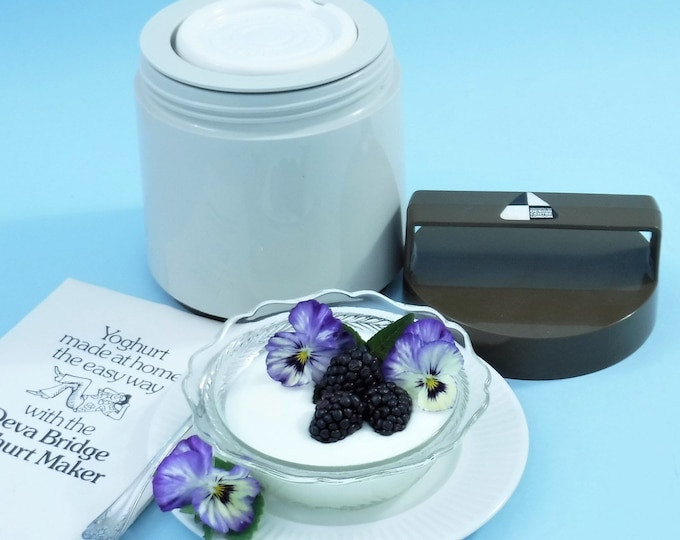 Vintage British 1970s Deva Bridge Yoghurt Maker & Recipe Book original