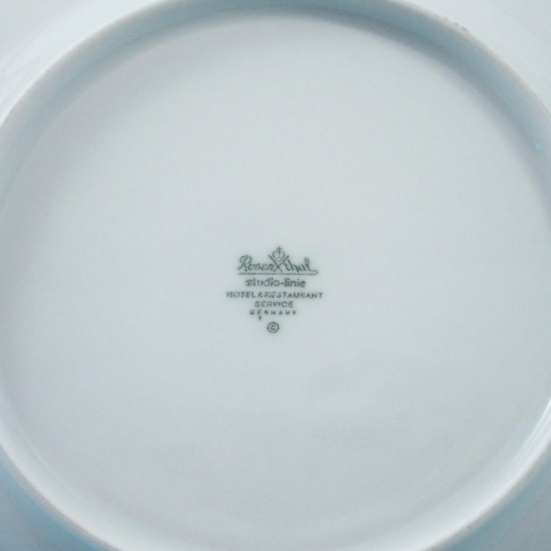 Set of 3 Vintage White Hotel China Salad Plates by Rosenthal for Holland-America