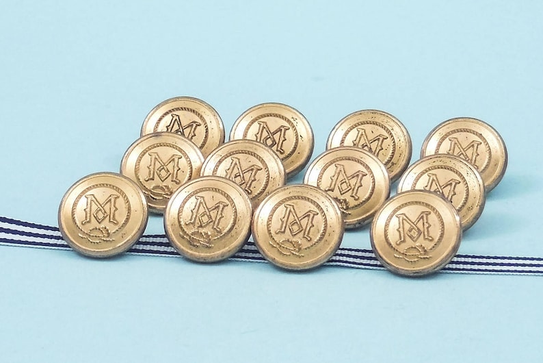 Sets of Vintage British Gilt Livery Buttons by Firmin 3 per set London