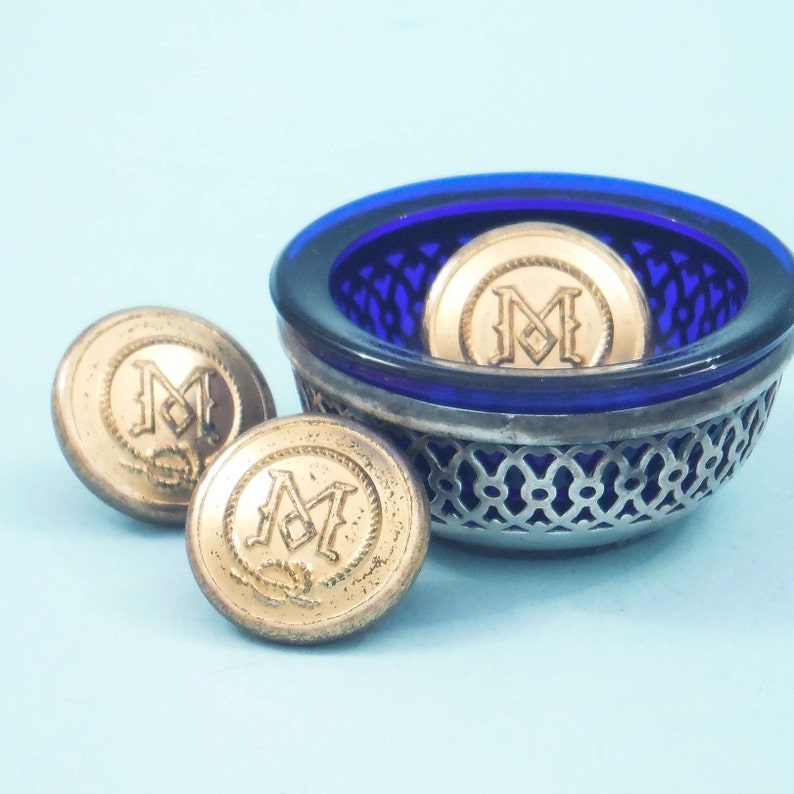 Sets of Vintage British Gilt Livery Buttons by Firmin 3 per set London