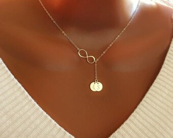 Infinity Y Necklace - Etsy