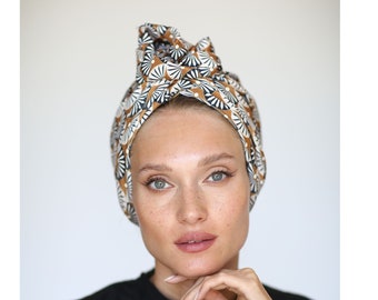 Stylish and Comfortable Pre-Tied Turban, Hair Protection, Boho turban hat