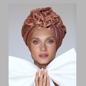 Sequin Fashion turban, vintage turban, Stripped turban hat, beaded turban,embellished turban,fancy turban, knot turban, wedding turban