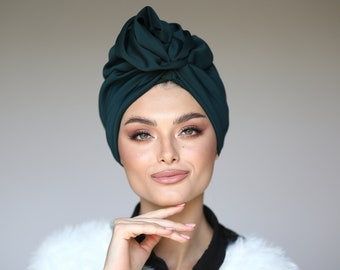 Nom personnalisé turban, turban avec personnalisation, turban mode, chapeau turban, turban complet, turban vintage, turban rétro, turban vert