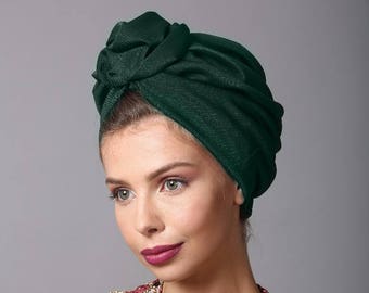 Women's Fashion Full Turban Hijab, 1950s Vintage Retro Style Turban, Designer Muslim Hijab, Jewish Tichel Headwrap, Hebrew Mitpachat