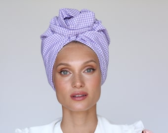 Turban instantané pré-noué - Coiffure facile et élégante pour femme - Parfait pour la perte de cheveux, la chimio ou la mode