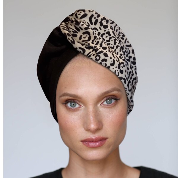 Women's Twist Headwrap Boho Turban, Chemo Patient Cancer Hat Head Covering Head Scarf, Hijab Turban Tichel Headwrap