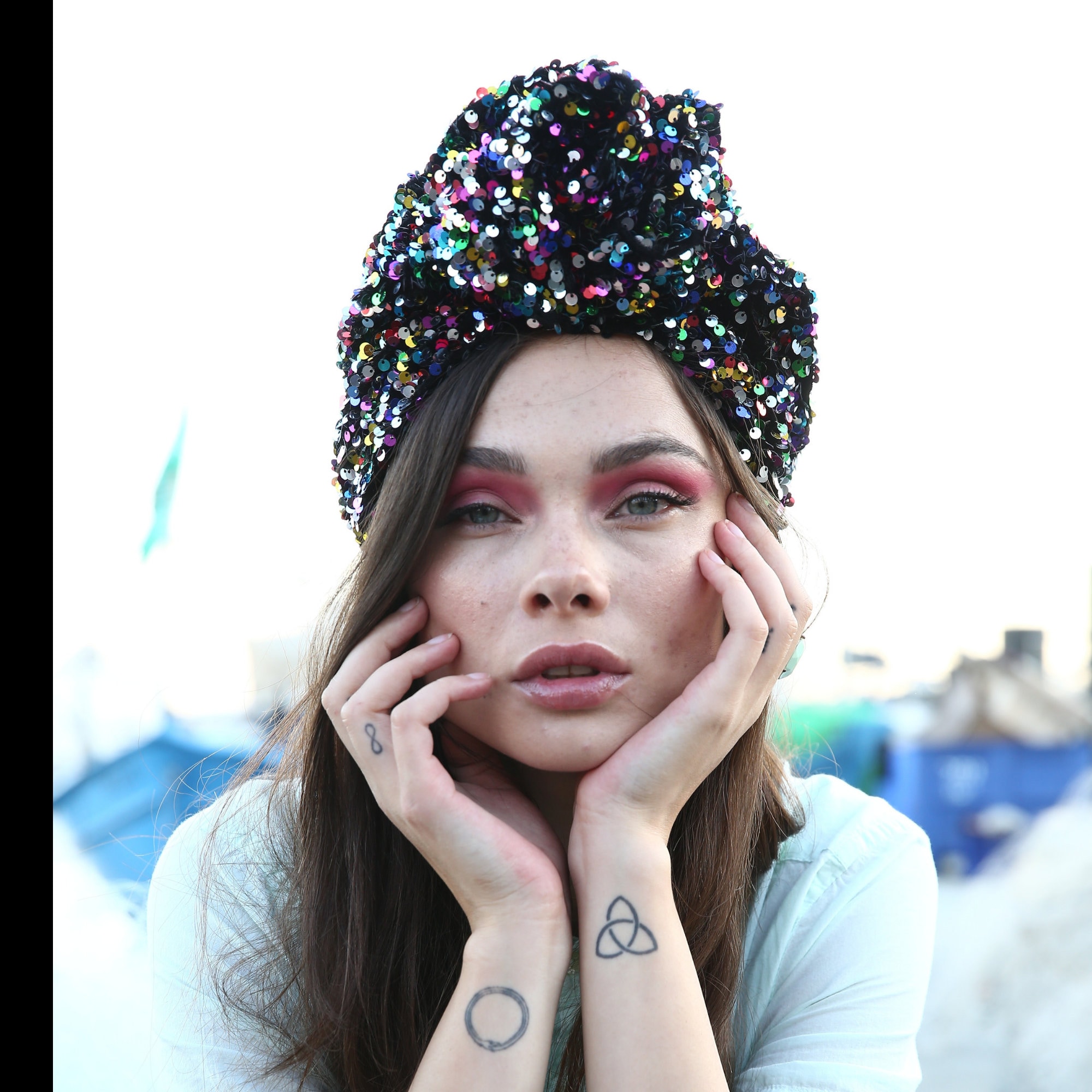 Sequin Fashion Turban Vintage Turban 
