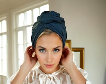 DENISKA Hijab Chemo Caps Chapéu Duplo Cor Turbante Cachecol Headband - Foto 2