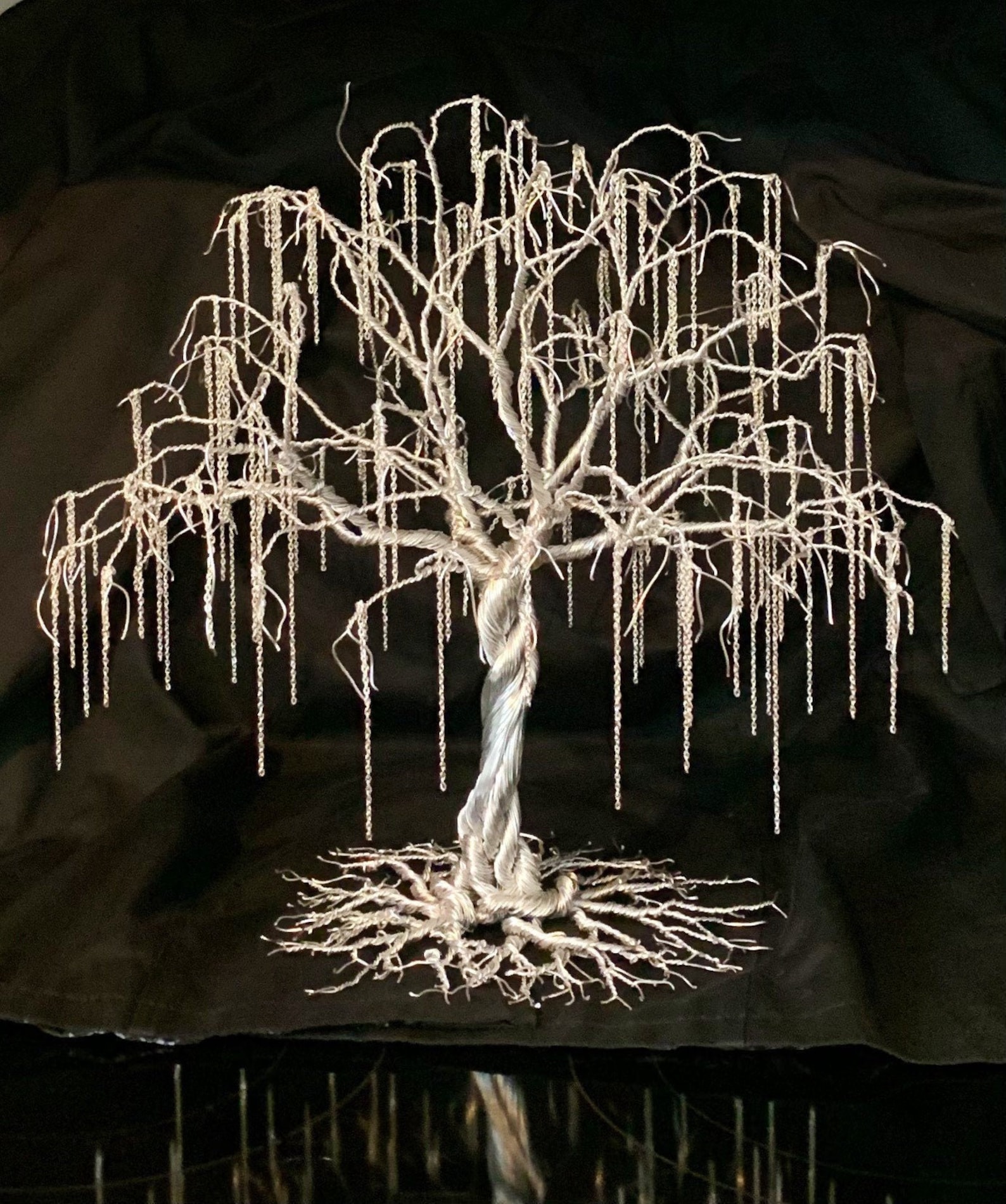 XLarge Silver Wire Weeping Willow Tree Wire Tree Sculpture Etsy