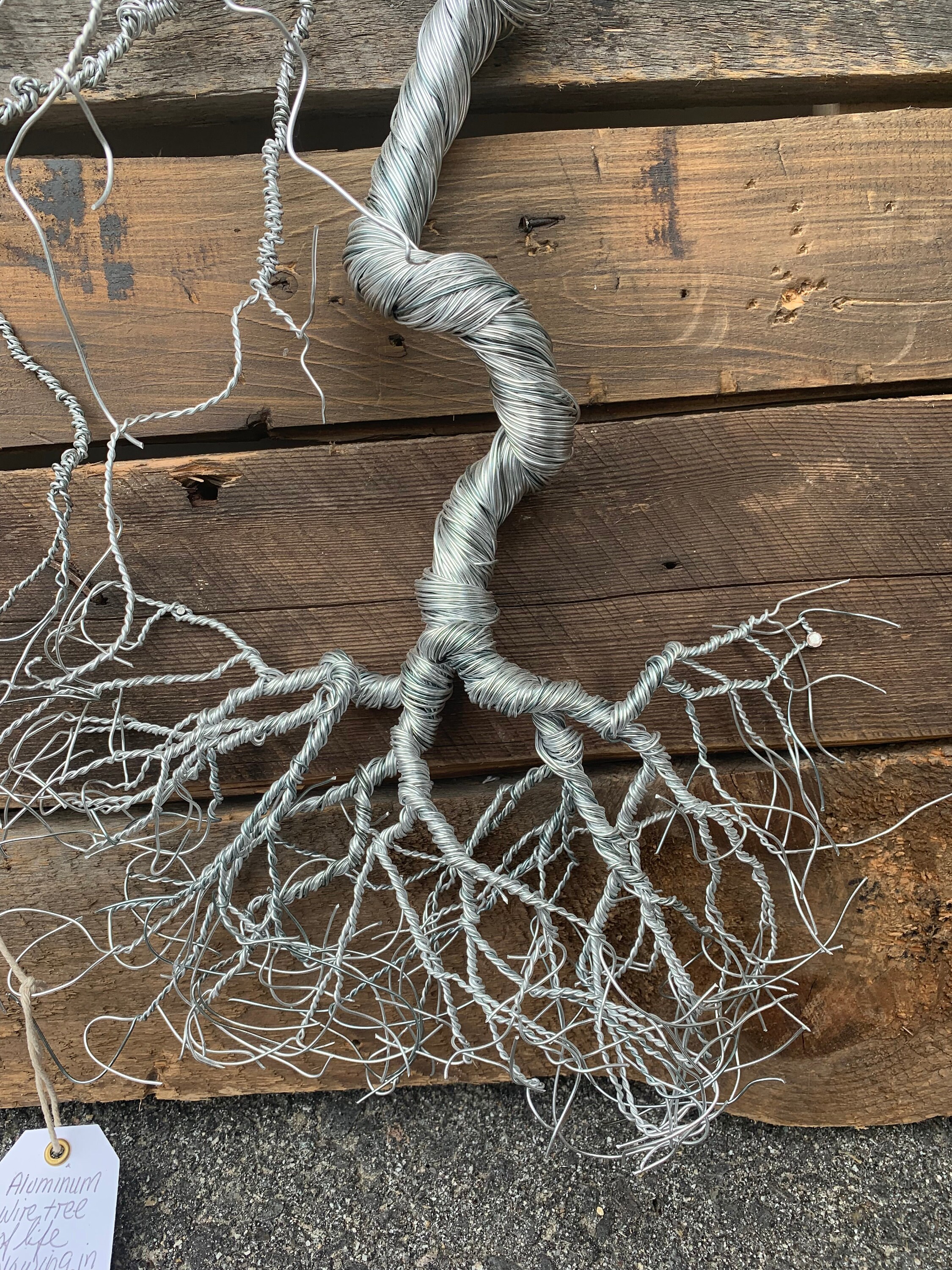 Large Aluminum Wire Metal Tree Wall Sculpture Branches Gently Etsy