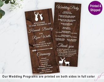 deer wedding program etsy