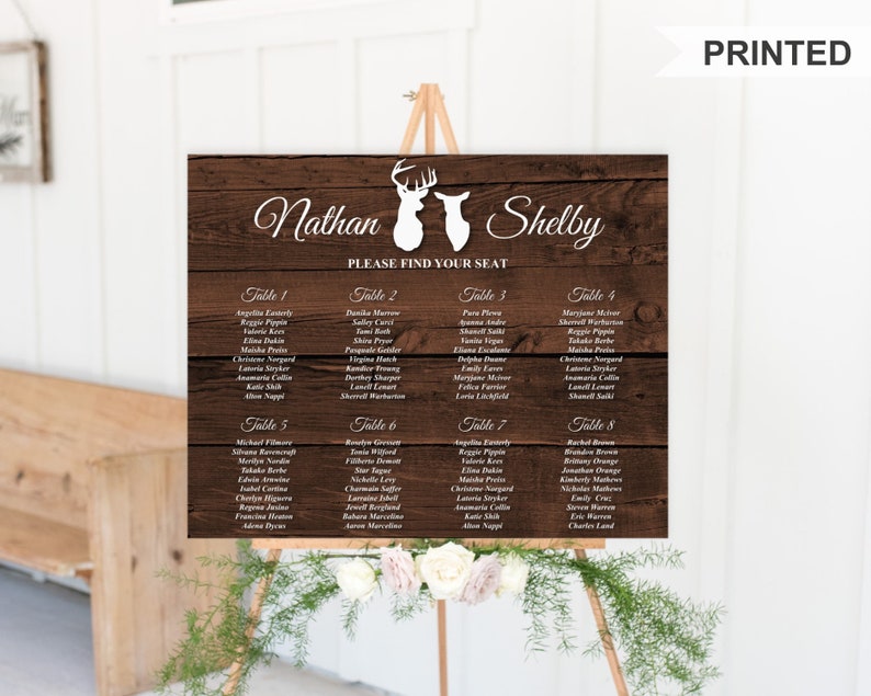 Rustic Wedding Seating Chart