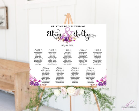 Etsy Seating Chart Board