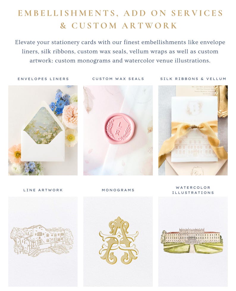 a website design for a wedding stationery company