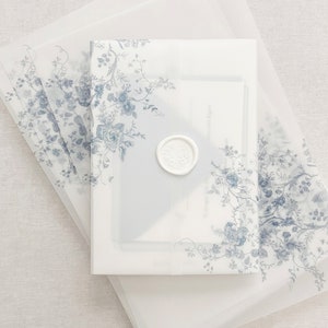 ADD ON - blank or printed translucent vellum wraps for wedding invitations - available ONLY to our invitation customers