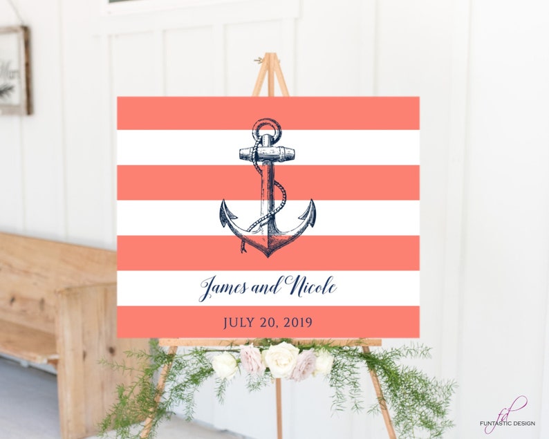 Nautical Wedding Guest book Alternative Sign Anchor Guest Book Etsy