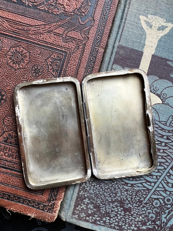 Vintage Silver Sterling 200 Metal Cigarette Case/… - image 6