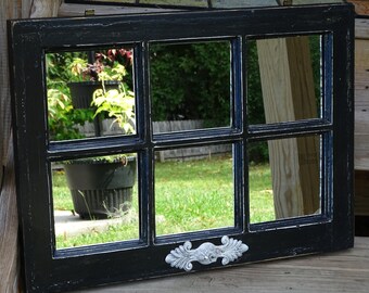 Antique window mirror