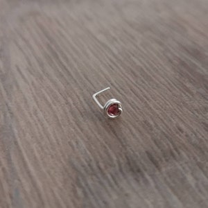 Sterling silver nose stud Nose stud Nose stud UK Silver nose stud Unique nose stud Handmade nose stud Nose stud image 2