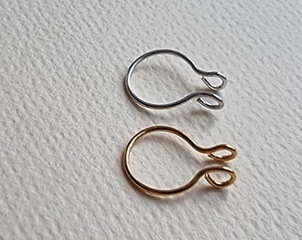 Fake Septum ring Gold plated or Silver plated Fake septum ring pack of two