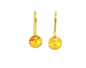 SUNSHINE EARRINGS - Yellow earrings - Dainty yellow earrings Minimal yellow earrings - Dangly yellow earrings - Yellow dangle earrings
