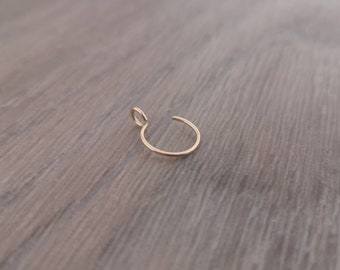 Gold filled fake nose ring * Small fake nose ring * Gold filled fake nose ring * Minimal fake nose ring * Small nose ring
