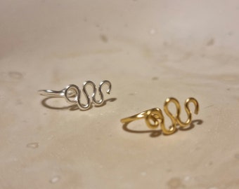 Snake Nose cuff - Silver plated or gold plated nose cuff - Faux nose ring - Nose cuff UK