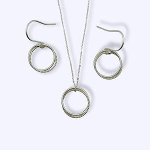 Sterling silver necklace and earrings set, gift for Birthday, Graduation or Anniversary image 7
