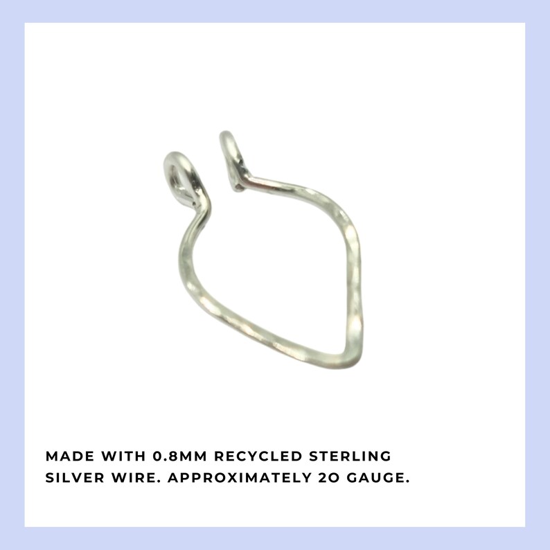 Fake Sterling Silver Septum Ring Fake Tribal Silver Septum Ring No