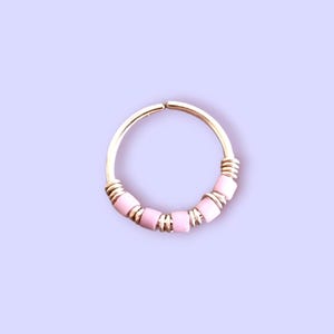 Pink cartilage hoop earring dainty cartilage hoop pretty cartilage hoop