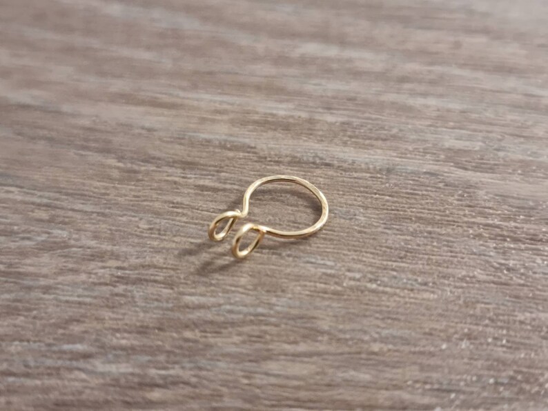 14K gold filled fake septum ring Fake septum ring UK image 6