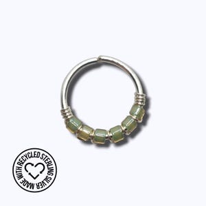 Sterling silver cartilage hoop * Cartilage hoop * Cartilage hoop earring * Beaded cartilage hoop earring * Beaded cartilage earring * Helix