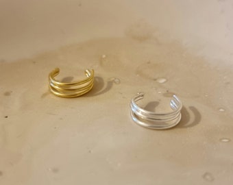 Ear cuff gold plated or silver plated - Conch ear cuff - Ear cuff UK