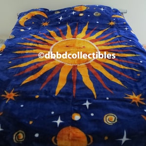 Korean Style Queen Blanket Sun and Moon