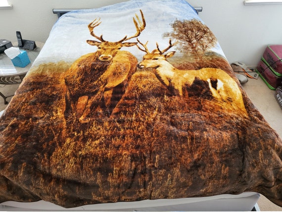 Korean Style Queen Blanket Deer elk Family Etsy