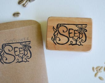 Custom Rainbow Book Stamp Nameplate Hand Carved Mounted on Reclaimed Wood Custom Stamp Rainbow Bookplate Latex free Rubber