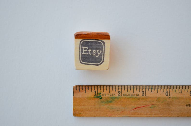 Etsy Logo Stamp and site Stamp Hand Carved and Mounted on Etsy