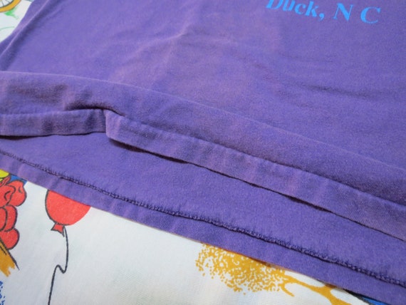 Duck North Carolina Neon Fish Purple T-Shirt 1990… - image 3